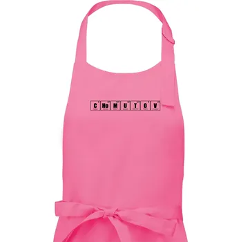 Kuchyňská zástěra Periodická tabulka Chomutov - Dámská zástěra na vaření - Univerzální velikost ( Růžová )