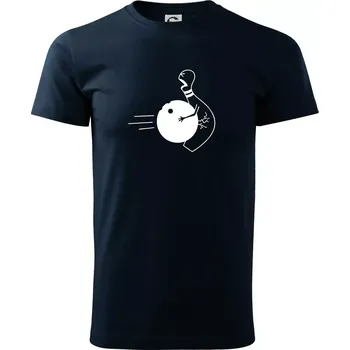 Pánské tričko Koule vs kuželka - Triko extra velké (5-8XL) - 7XL ( Námořní modrá (velmi tmavá - téměř černá) )
