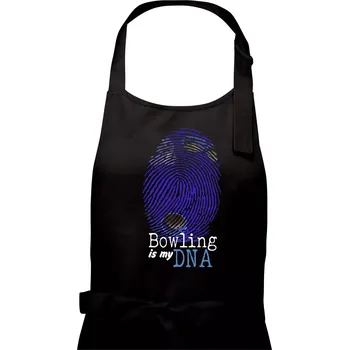 Kuchyňská zástěra Bowling is my DNA - Pánská zástěra na vaření - Univerzální velikost ( Černá )