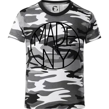 Chlapecké tričko Made in NY - Dětské maskáčové triko - 134 cm/8 let ( Šedý maskáč )