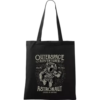 Astronaut outerspace - Taška bavlněná - 42 x 38 cm ( Černá )