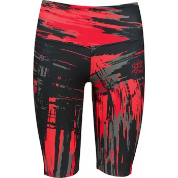 Dámské legíny nad kolena premium ALTISPORT VOJ/ALW010LEG02 ČERNOČERVENÁ XXXL