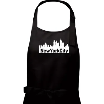 Kuchyňská zástěra New York City silueta - Dámská zástěra na vaření - Univerzální velikost ( Černá )