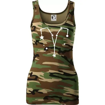 Dámské tričko Souhvězdí - Aries - Beran - Dámské Maskáčové tílko - M ( Hnědý maskáč )