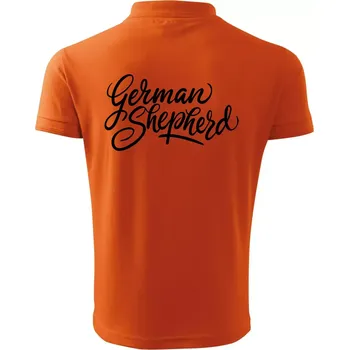 Pánská košile German shepherd - nápis okrasny - nápis okrasný - Polokošile pánská Pique Polo 203 - 4XL ( Oranžová )