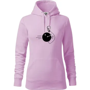 Dámská mikina Koule vs kuželka - Mikina dámská Cape s kapucí - XS ( Orchid )