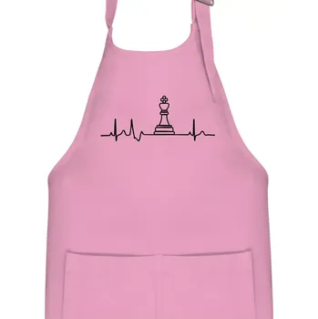 Kuchyňská zástěra EKG Šachové figurky - Král - Dětská zástěra na vaření - Univerzální velikost ( Růžová )