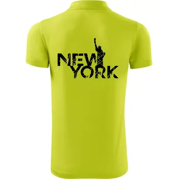 Pánská košile New York retro - Polokošile Victory sportovní (dresovina) - XL ( Limetková )