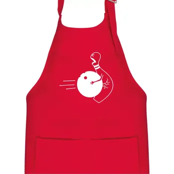 Kuchyňská zástěra Koule vs kuželka - Dětská zástěra na vaření - Univerzální velikost ( Červená )
