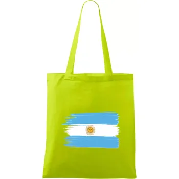 Argentina vlajka kreslená štětkou - Taška bavlněná - 42 x 38 cm ( Limetková )
