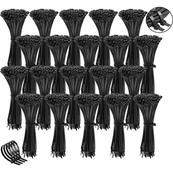 Stahovací páska Stahovací pásky černé (černé stahovací pásky) 200 x 3,6 mm, 2000 ks