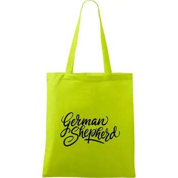 German shepherd - nápis okrasny - nápis okrasný - Taška bavlněná - 42 x 38 cm ( Limetková )