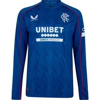 Pánské tričko Castore Rangers Home Long Sleeve Shirt 2024 2025 Adults Blue 3XL
