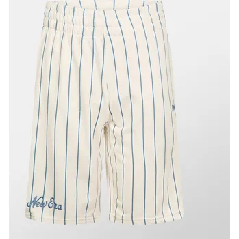 New Era Adults Jersey Jogger Shorts Open White Small