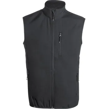 Pánská vesta Reklamní Shelles RPET softshellová vesta, černá, XXL