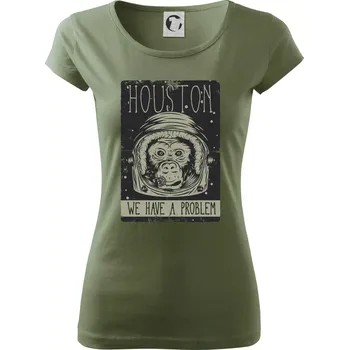 Dámské tričko Houston we have a problem - Dámské triko Pure - XS ( Khaki )