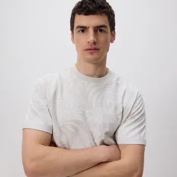 Pánské tričko Reserved - Tričko comfort s potiskem - světle šedá - 405EX-09X - 405EX-09X-L