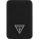 Guess Grained Triangle Logo bezdrátová MagSafe powerbanka s portem USB-C - 5 000 mAh - černá