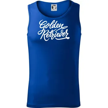 Golden retriever - nápis okrasný - Tílko pánské Core - M ( Královská modrá )