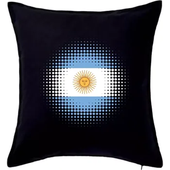 Polštář Argentina vlajka tečkovaná - Polštář 50x50 - 50x50 - Pouze potah ( Černá )