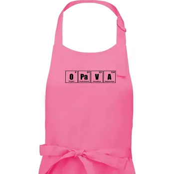 Kuchyňská zástěra Periodická tabulka Opava - Pánská zástěra na vaření - Univerzální velikost ( Růžová )