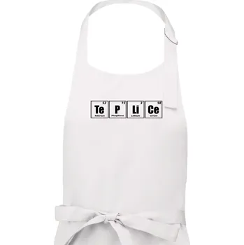 Kuchyňská zástěra Periodická tabulka Teplice - Pánská zástěra na vaření - Univerzální velikost ( Bílá )