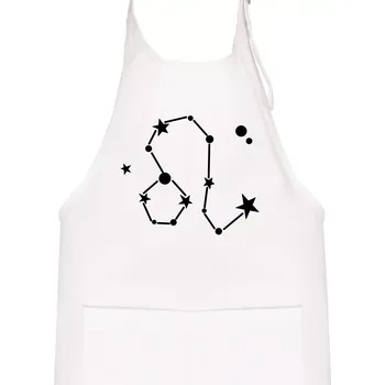 Kuchyňská zástěra Souhvězdí - Leo - Lev - Dětská zástěra na vaření - Univerzální velikost ( Bílá )