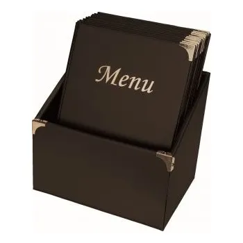 Box s 10 jídelními lístky A4, se 4 vložkami (celkem 10 stran), nelze přidat další vložku, černý