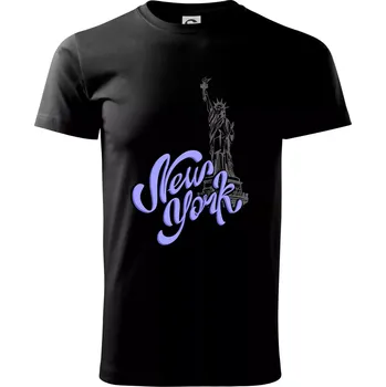 New York Lettering - Triko extra velké (5-8XL) - 7XL ( Černá )