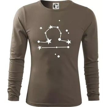 Pánské tričko Souhvězdí - Libra - Váhy - Triko s dlouhým rukávem FIT-T long sleeve - S ( Army )