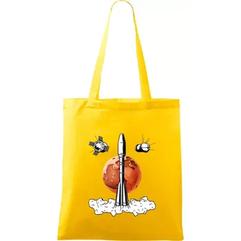 Raketoplán Mars - Taška bavlněná - 42 x 38 cm ( Žlutá )