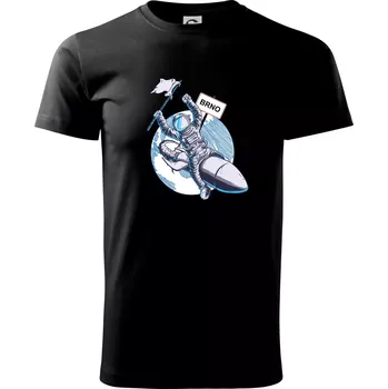 Pánské tričko Brno penis raketa - Triko extra velké (5-8XL) - 6XL ( Černá )