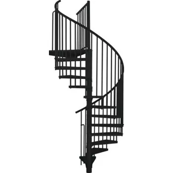 Schodiště Točité schodiště Myron Ø 180 cm, výška patra 305,5 cm černá