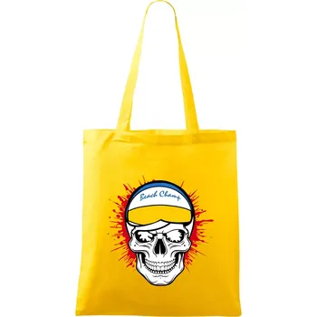 Beach volejbal lebka - Taška bavlněná - 42 x 38 cm ( Žlutá )