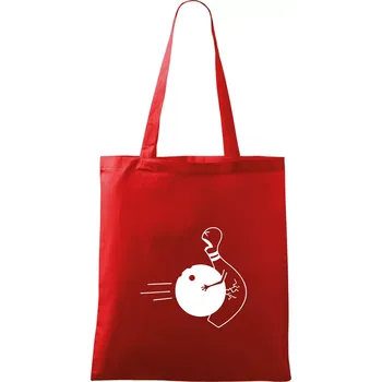 Koule vs kuželka - Taška bavlněná - 42 x 38 cm ( Červená )