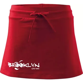 Dámská sukně Brooklyn úsměv - Sportovní sukně - two in one - XL ( Červená )