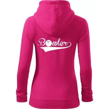 Dámská mikina Bowler - Dámská mikina trendy zipper s kapucí - XS ( Purpurová )