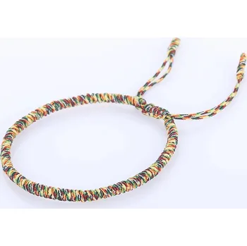 Náramek Ručně vázaný tibetský náramek štěstí | náramek, amulet - 3