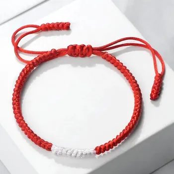 Náramek Barevný pletený náramek s nastavitelnou délkou | módní doplněk, unisex náramek - Barva 6