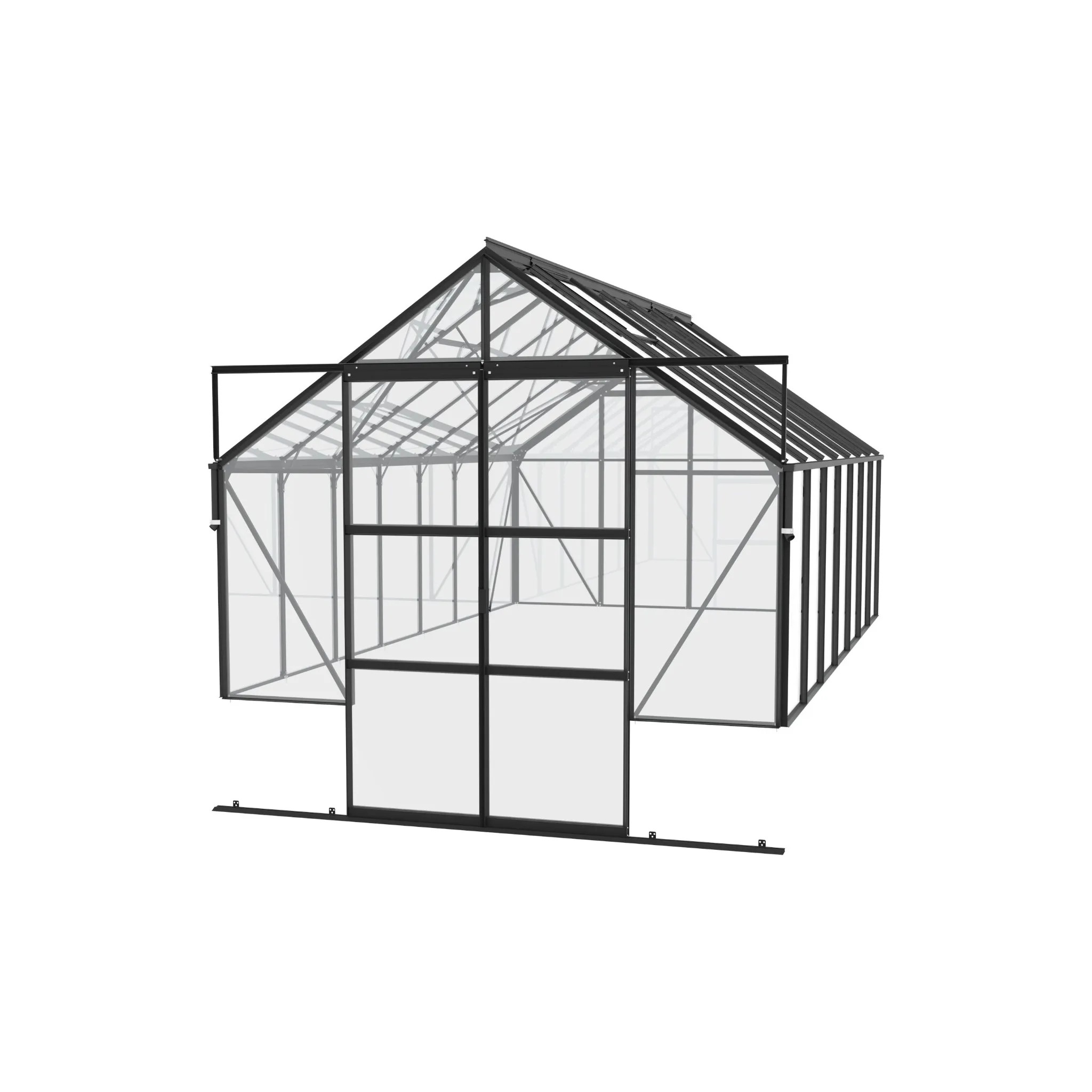Fotografie 2 - Skleník Lanit Plast Vitavia Cassandra LG4418 2,57 x 4,48 x 2,49 m sklo 3 mm černý