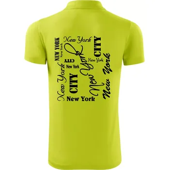 Pánská košile New York City font - Polokošile Victory sportovní (dresovina) - S ( Limetková )