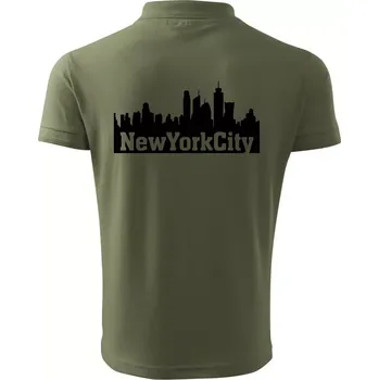 Pánská košile New York City silueta - Polokošile pánská Pique Polo 203 - S ( Khaki )