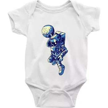 Astro basketbalista - Body kojenecké s krátkým rukávem - Krátký r. do 3 měs ( Bílá )