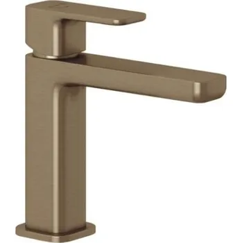 Sifon KLUDI - Renon Umyvadlová baterie s výpustí Push-Open, EcoPlus, kartáčovaný bronz 42289N175