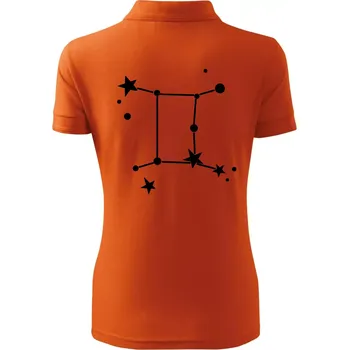 Souhvězdí - Gemini - Blíženci - Polokošile dámská Pique Polo - L ( Oranžová )
