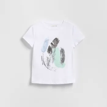 Dámské oblečení Reserved - Tričko s potiskem - bílá - 575GA-00X - 575GA-00X-S