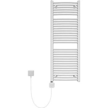 Radiátor Korado Těleso koupelnové trubkové elektrické Koralux Rondo Max KRMA 1500/600, výkon 800 W, topné těleso s integrovaným regulátorem ovládaný aplikací, barva bílá