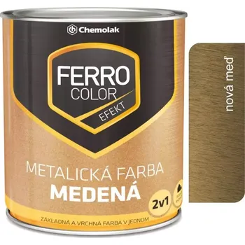 barva na zeď Chemolak FERRO COLOR EFEKT měděná - Matná metalická barva na kovy Měděná 2,5L