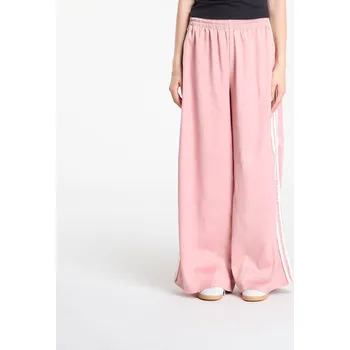 Kalhoty adidas Originals Satin Wide Leg Tracksuit Bottoms Ruffle 3-Stripes Wonder Mauve/ Cream White S