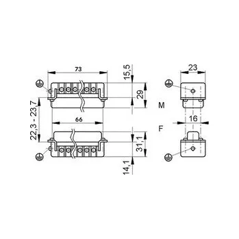 Konektor H-A 16 SS zásuvková vl.k. 10532000 LAPP KABEL s.r.o. 35-12-013-10532